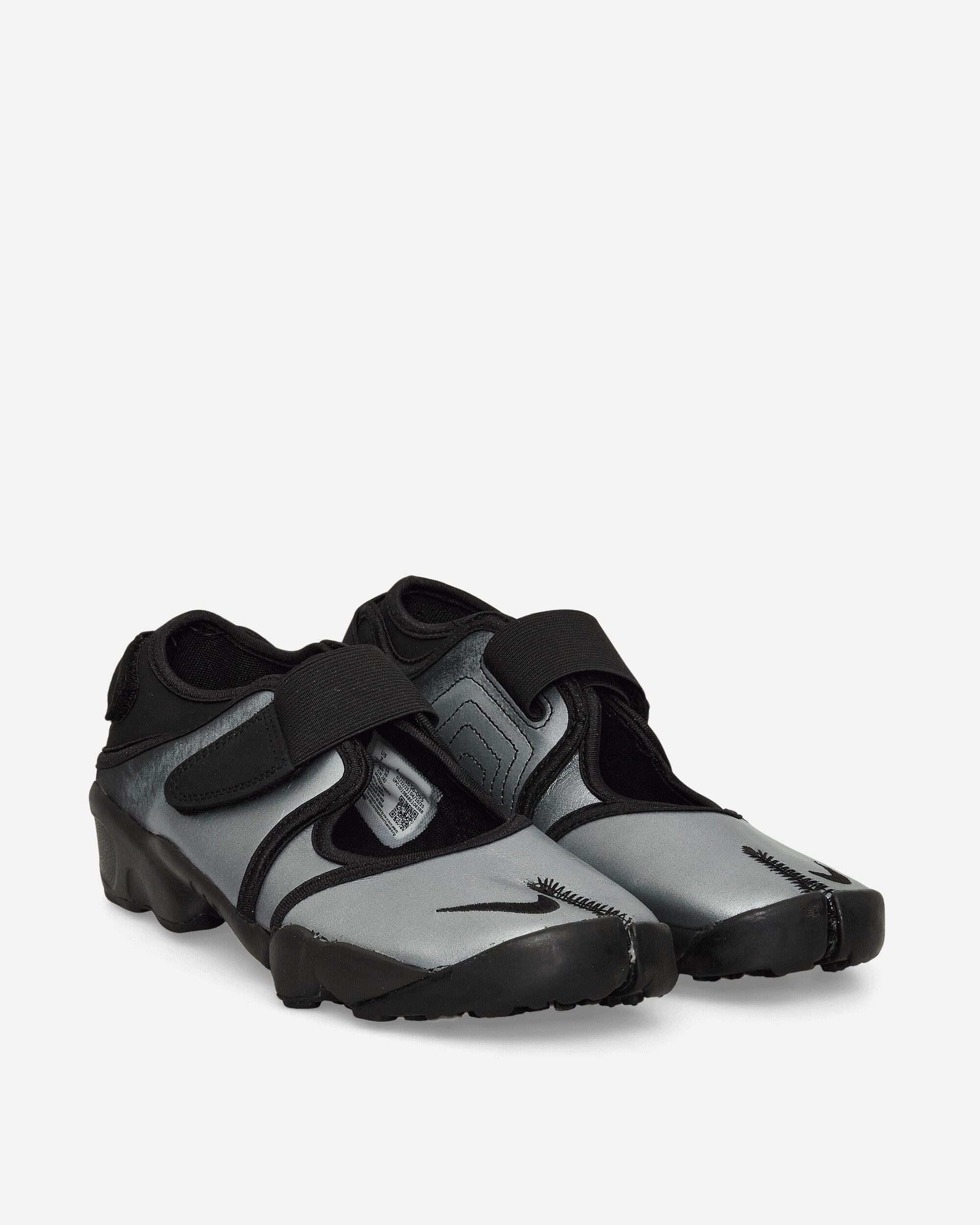 Women's Air Rift Leather Sandals Metallic Silver / Black - 2