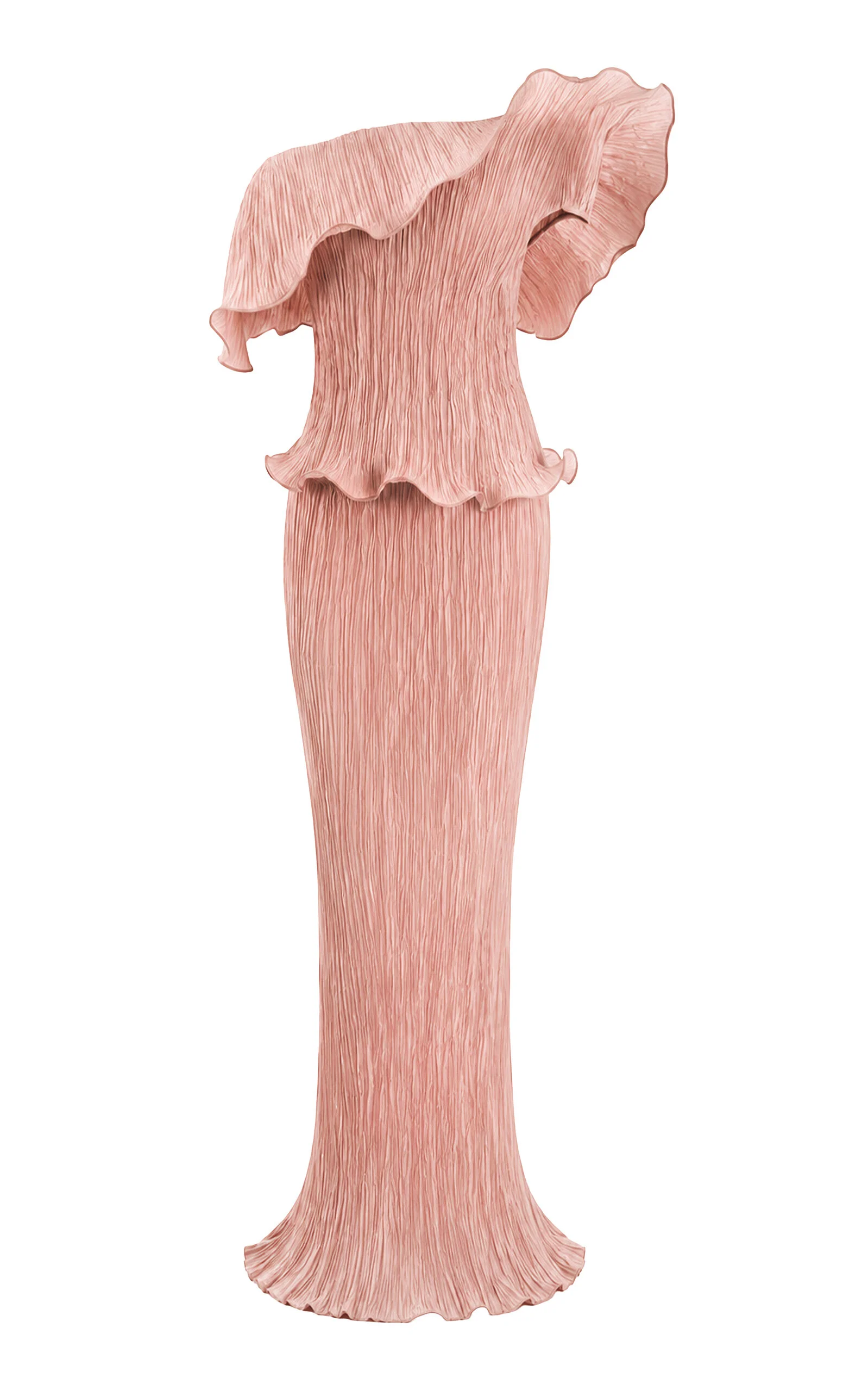 Exclusive Off-The-Shoulder Plissè Gown pink - 1