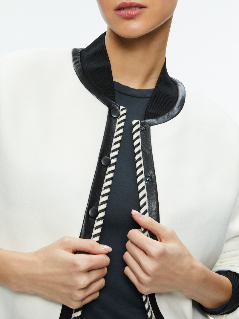 KERI COMBINATION VEGAN LEATHER VARSITY JACKET 5