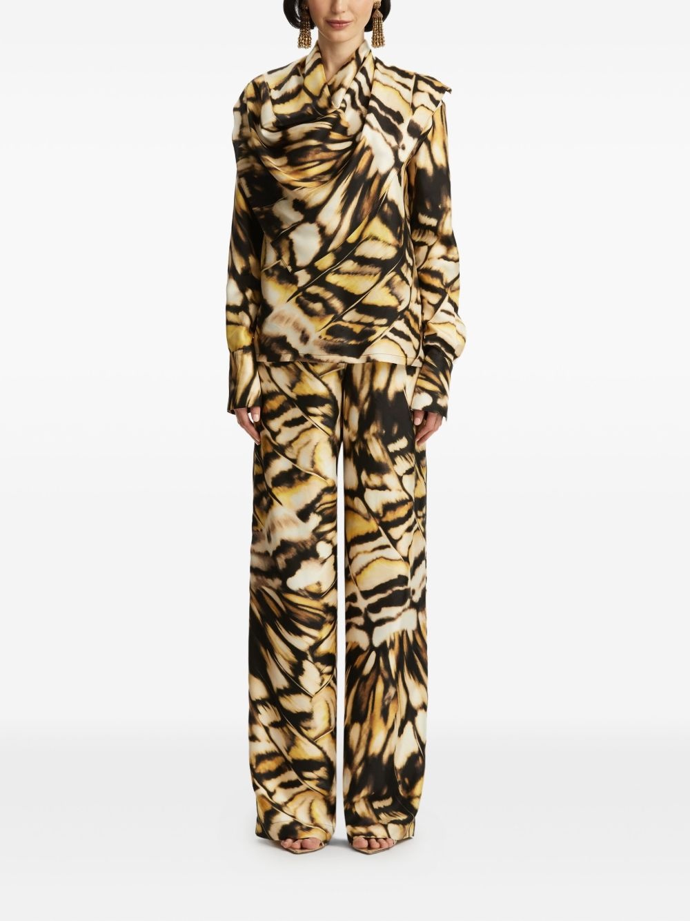 abstract-print blouse - 2