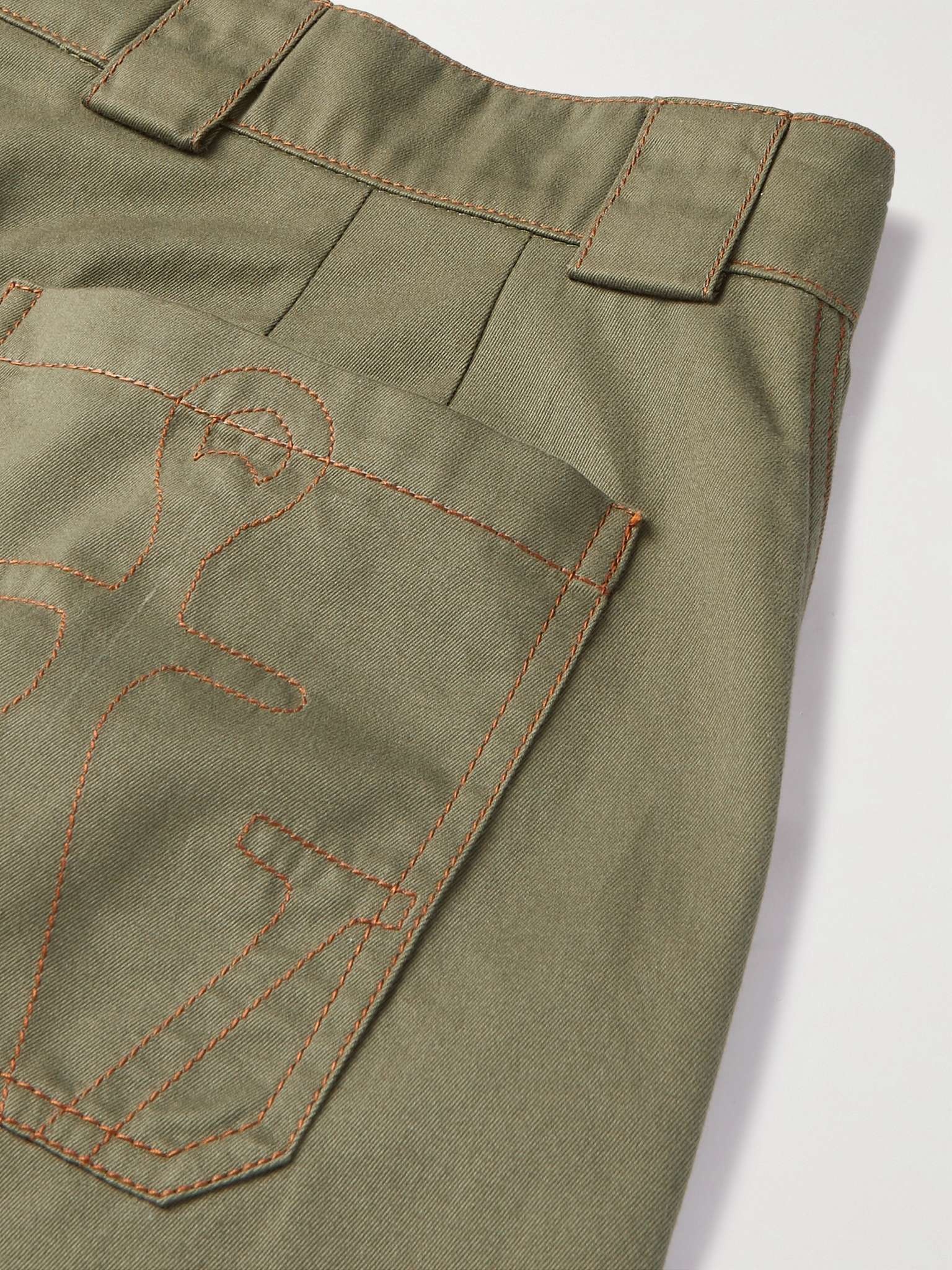 Logo-Embroidered Cotton-Twill Shorts - 5