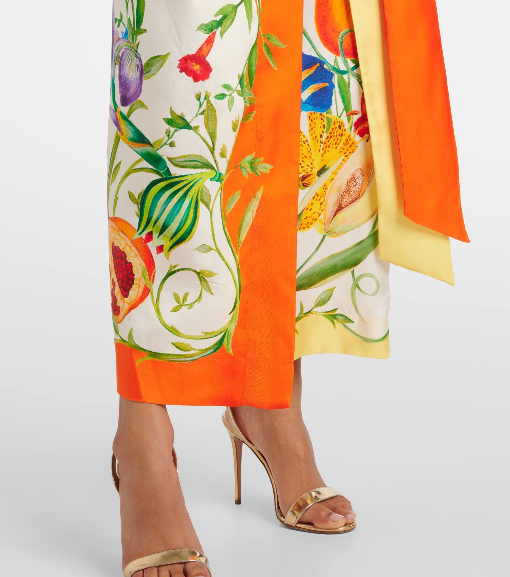 Flores silk beach cover-up - 5