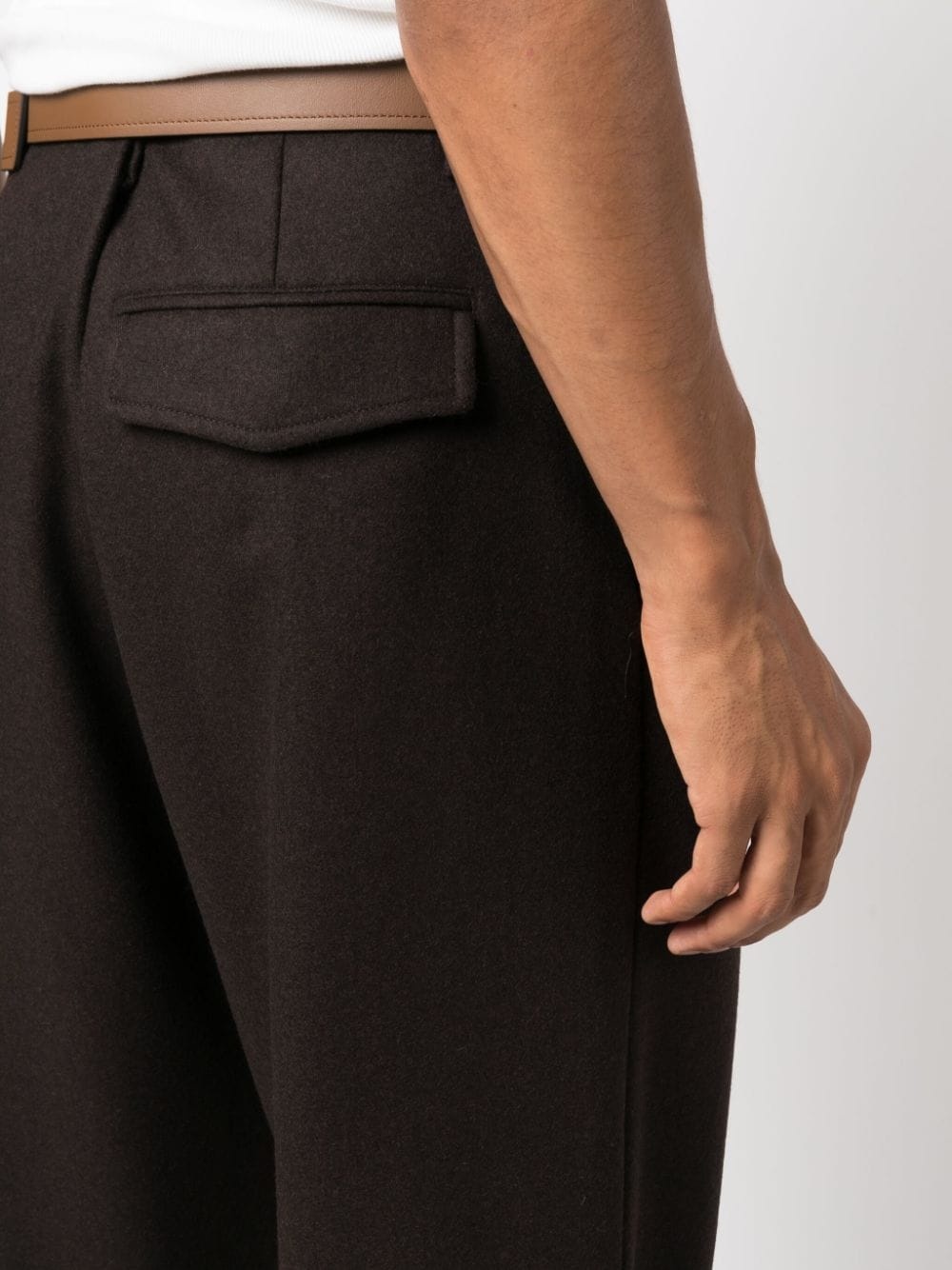 straight-leg wool-blend trousers - 5