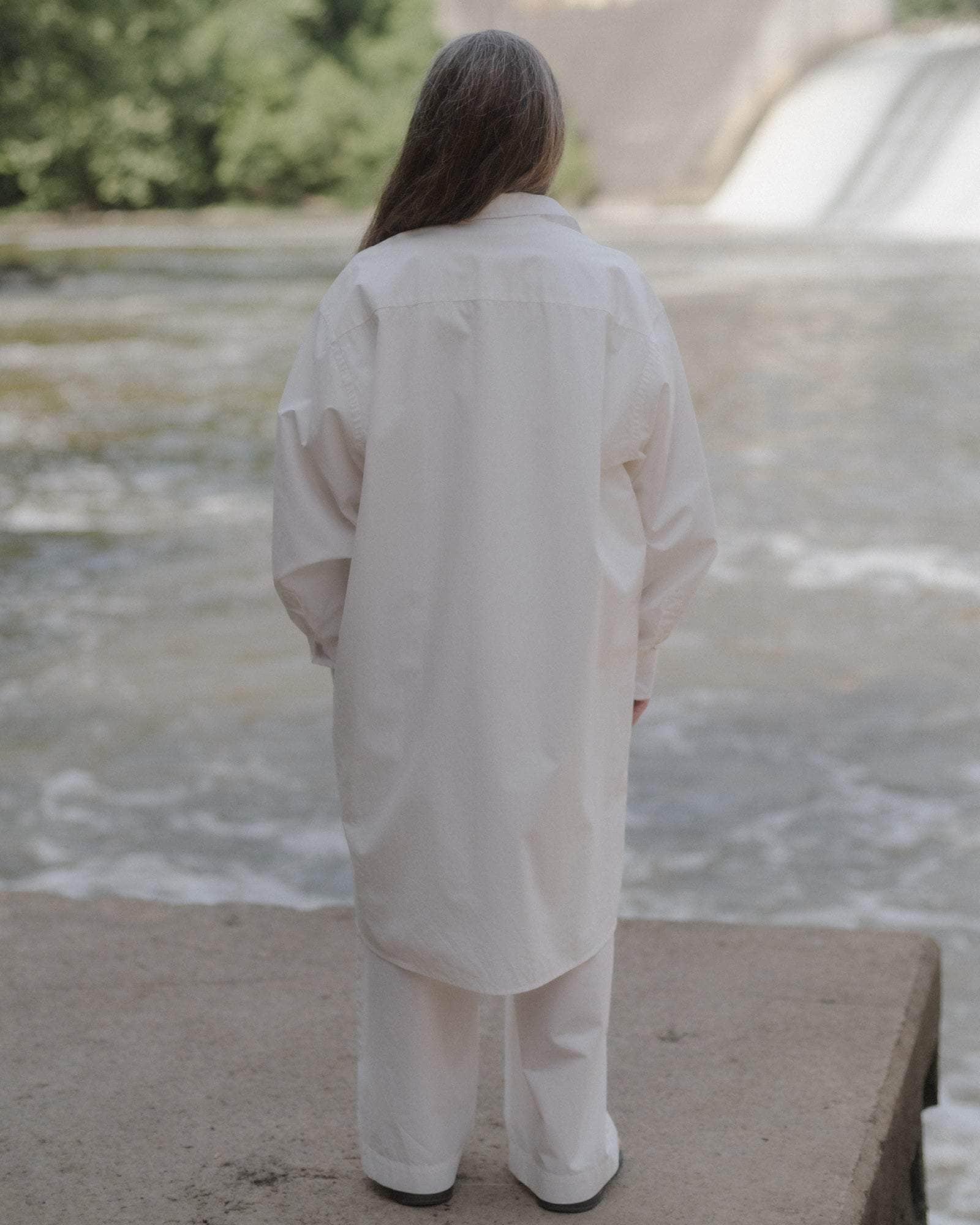 Claude Shirt Dress - Organic Cotton Poplin - 2