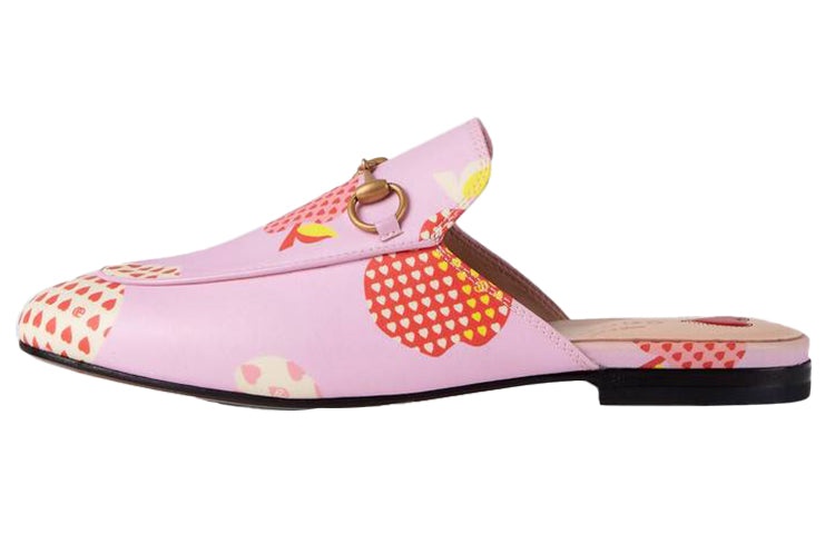 (WMNS) Gucci Princetown Slippers 'Pink Orange' 664201-22M10-5770 - 2