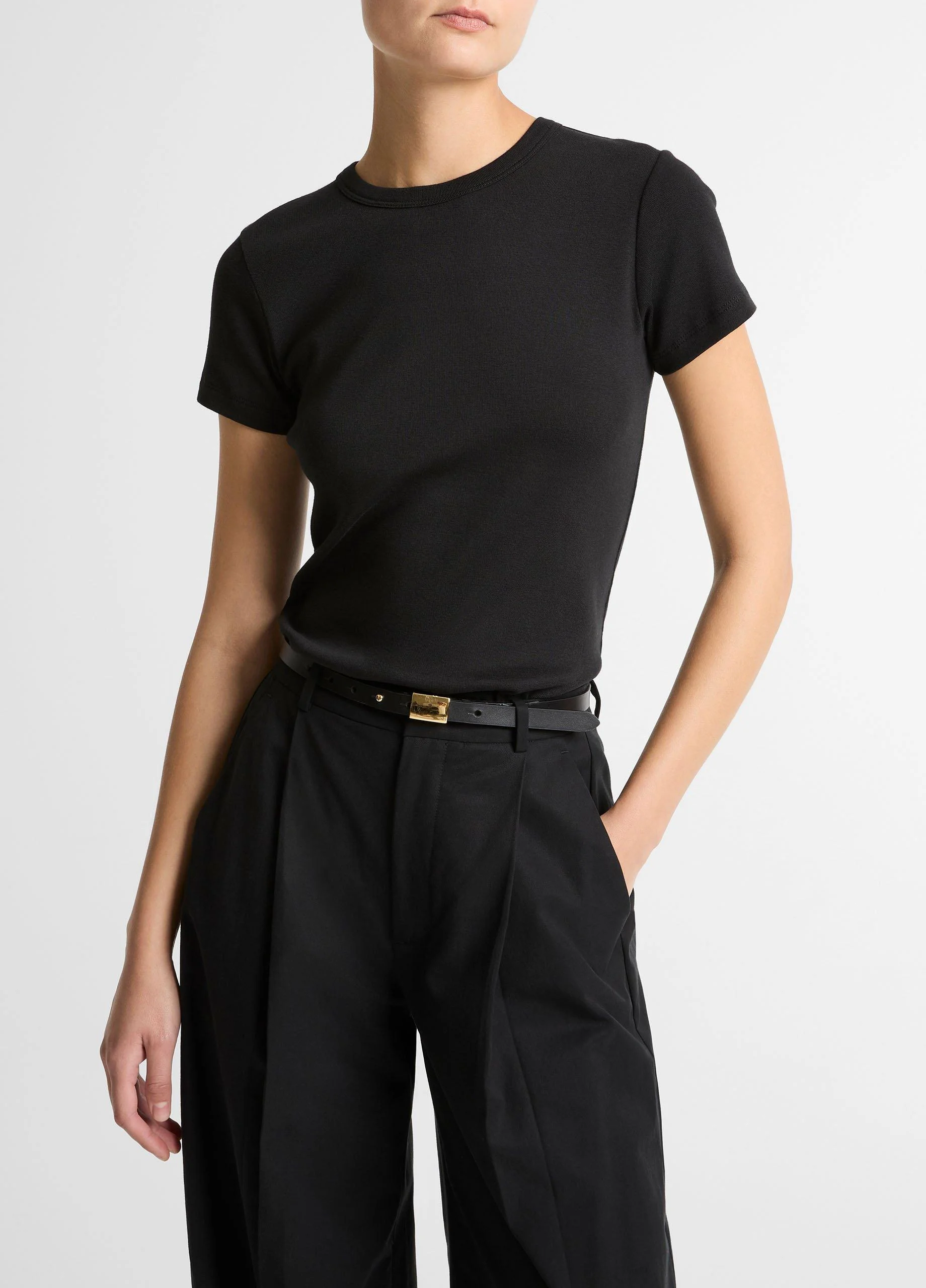 Pima Cotton-Blend '90s Shrunken T-Shirt - 1