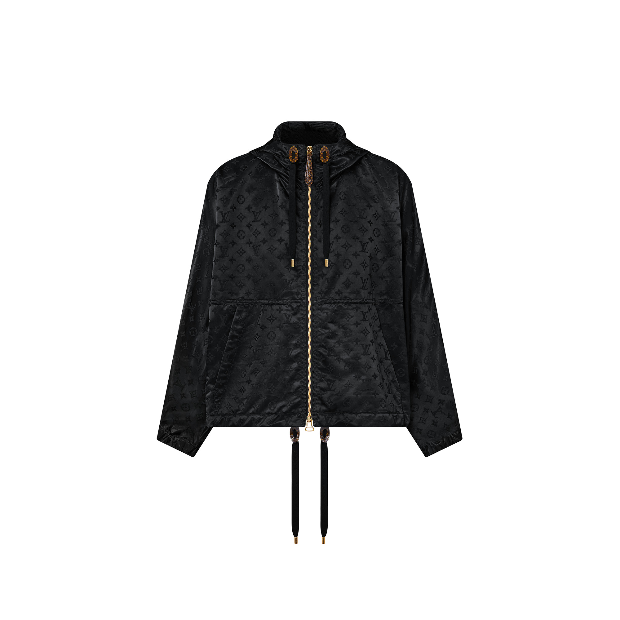 Shiny Monogram Short Parka - 1