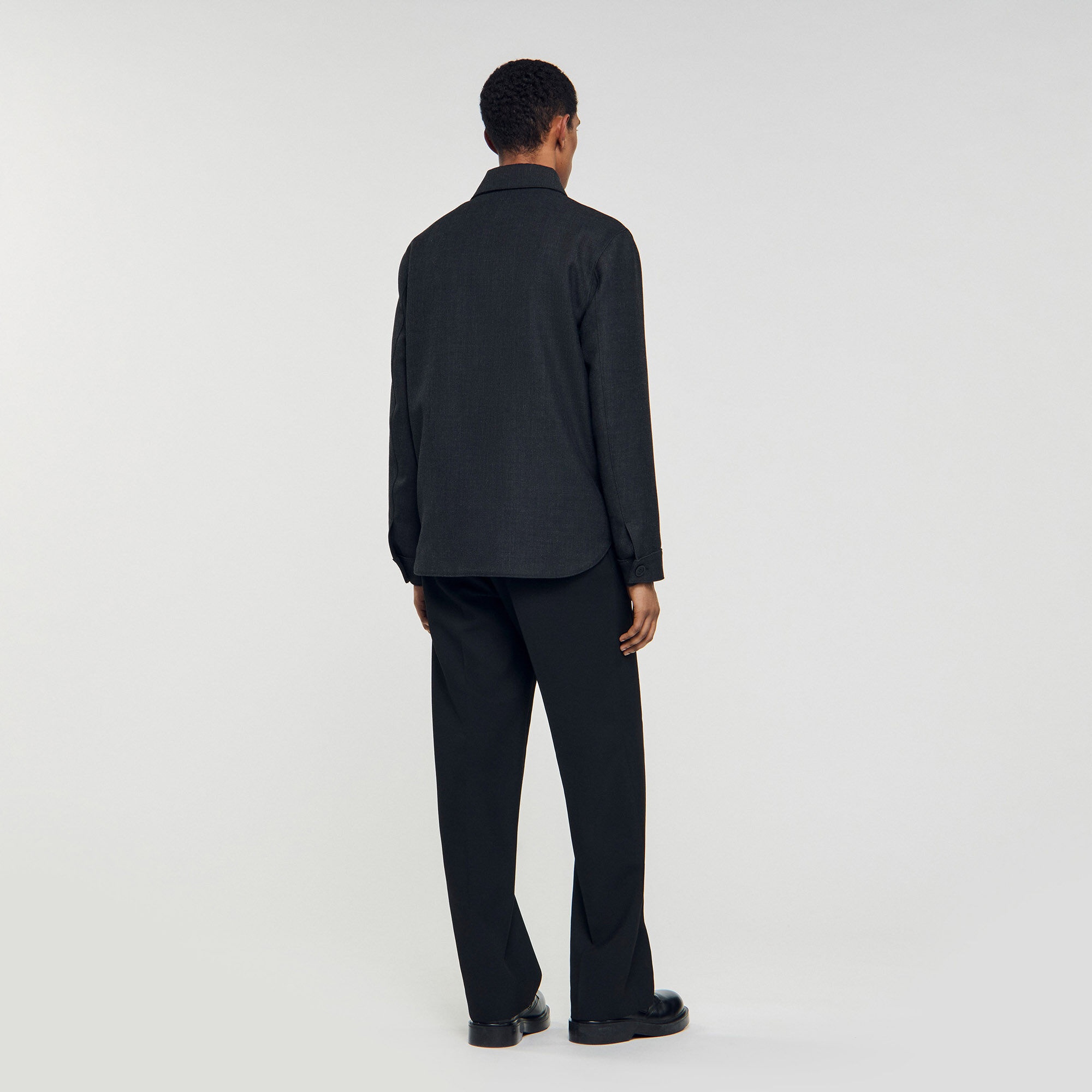 WOOL OVERSHIRT WITH POCKETS - 5