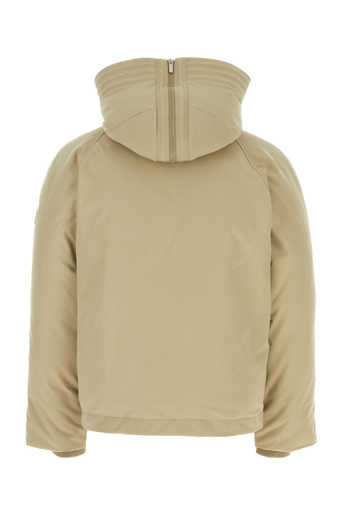 Beige polyester blend padded jacket - 2