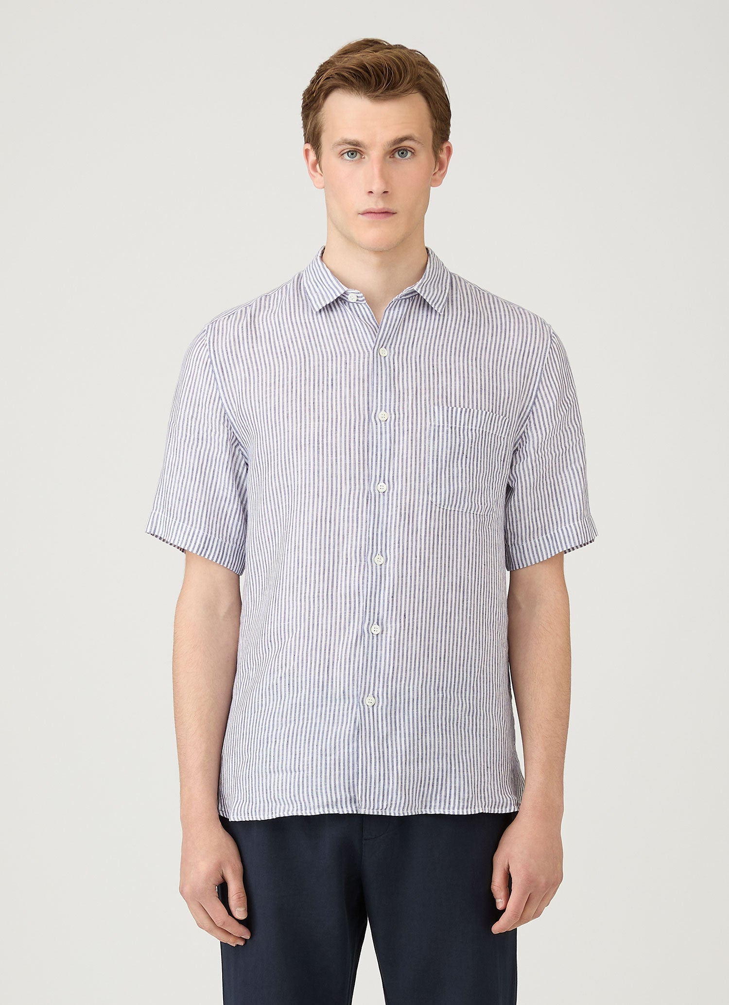 Italian Linen Short Sleeve Shirt - 2