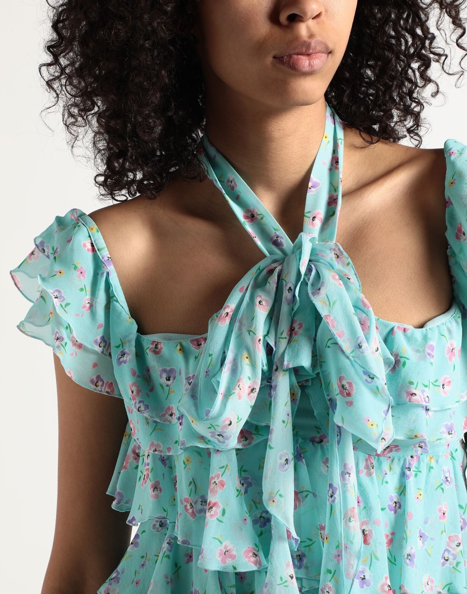 Turquoise Women's Short Dress - 4