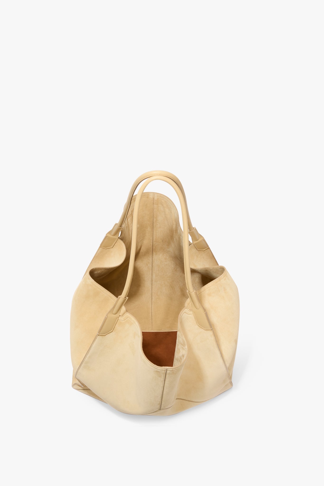 XL Victoria Tote In Sand Suede - 6