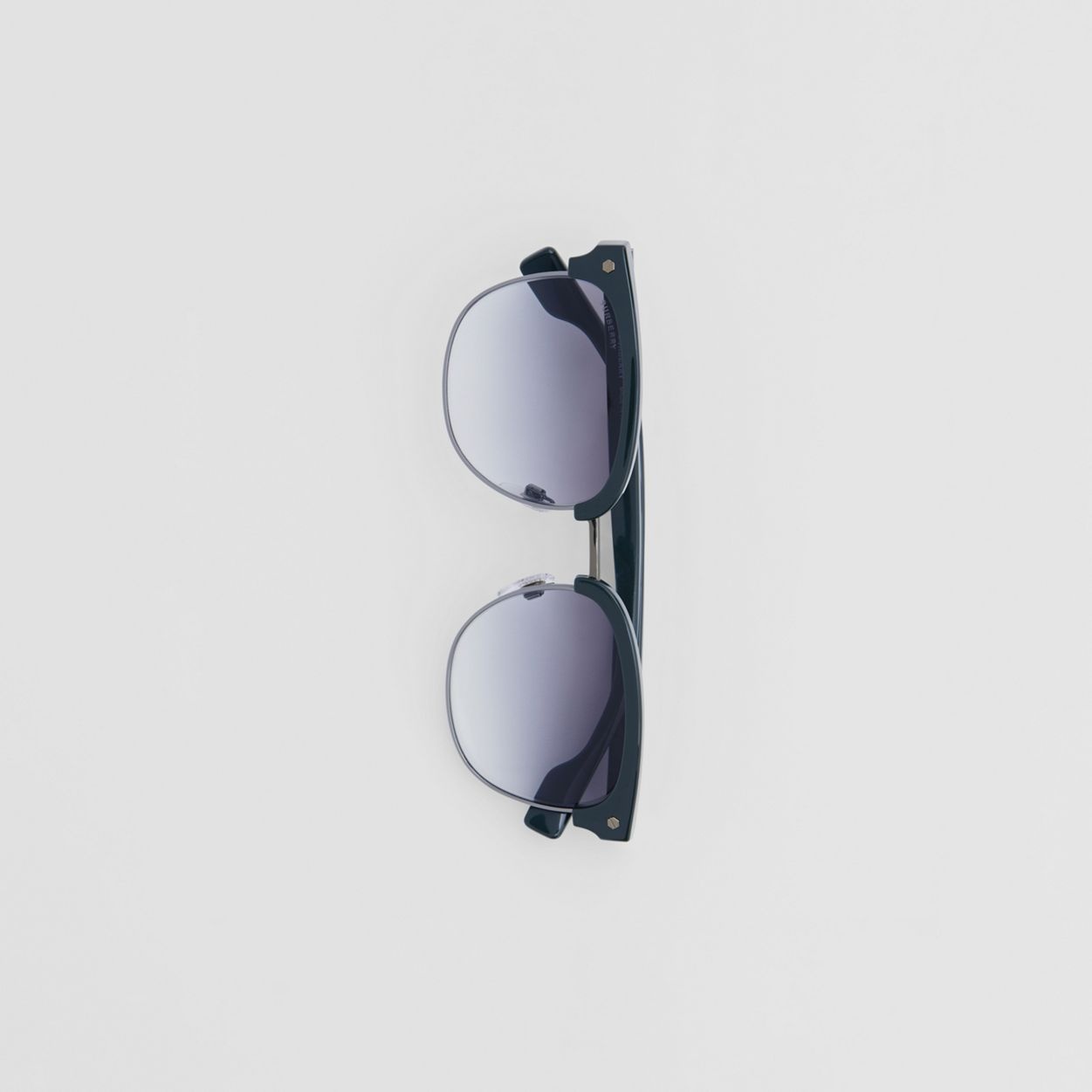 Icon Stripe Detail Square Frame Sunglasses - 4