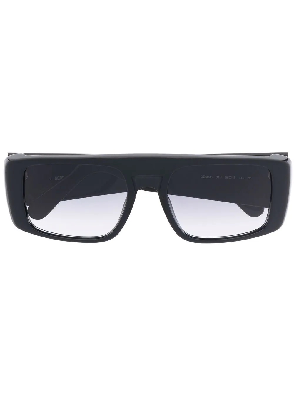 logo-print rectangular frame sunglasses - 1