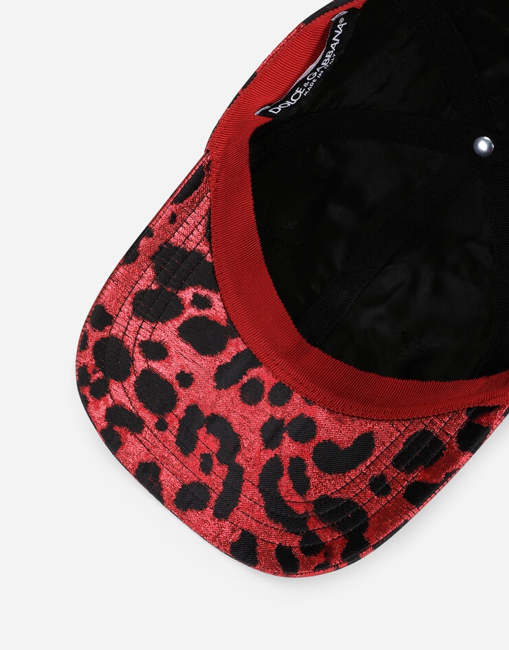 Leopard-design jacquard baseball cap - 3