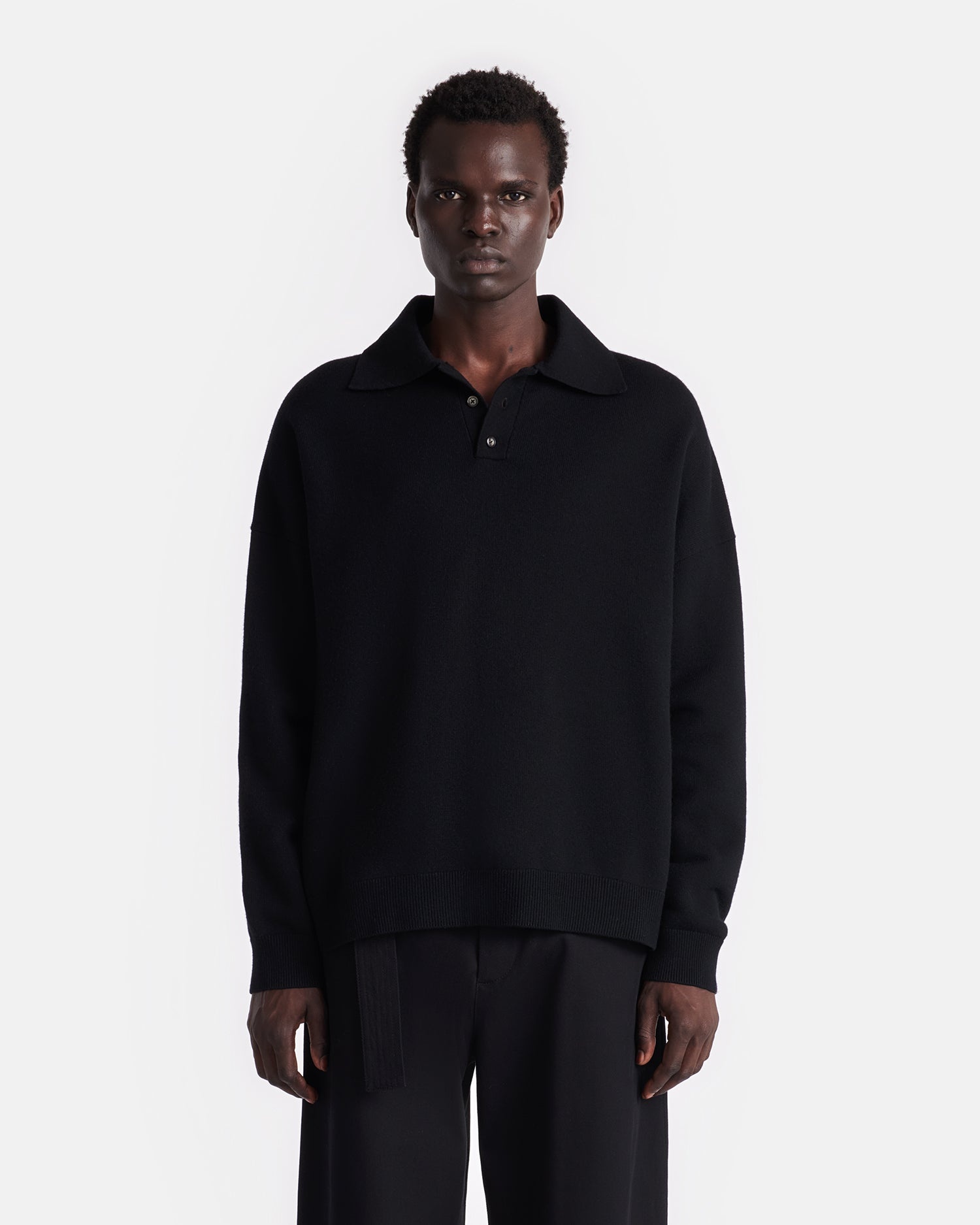 Plush Cashmere Polo-Neck Sweater - 3