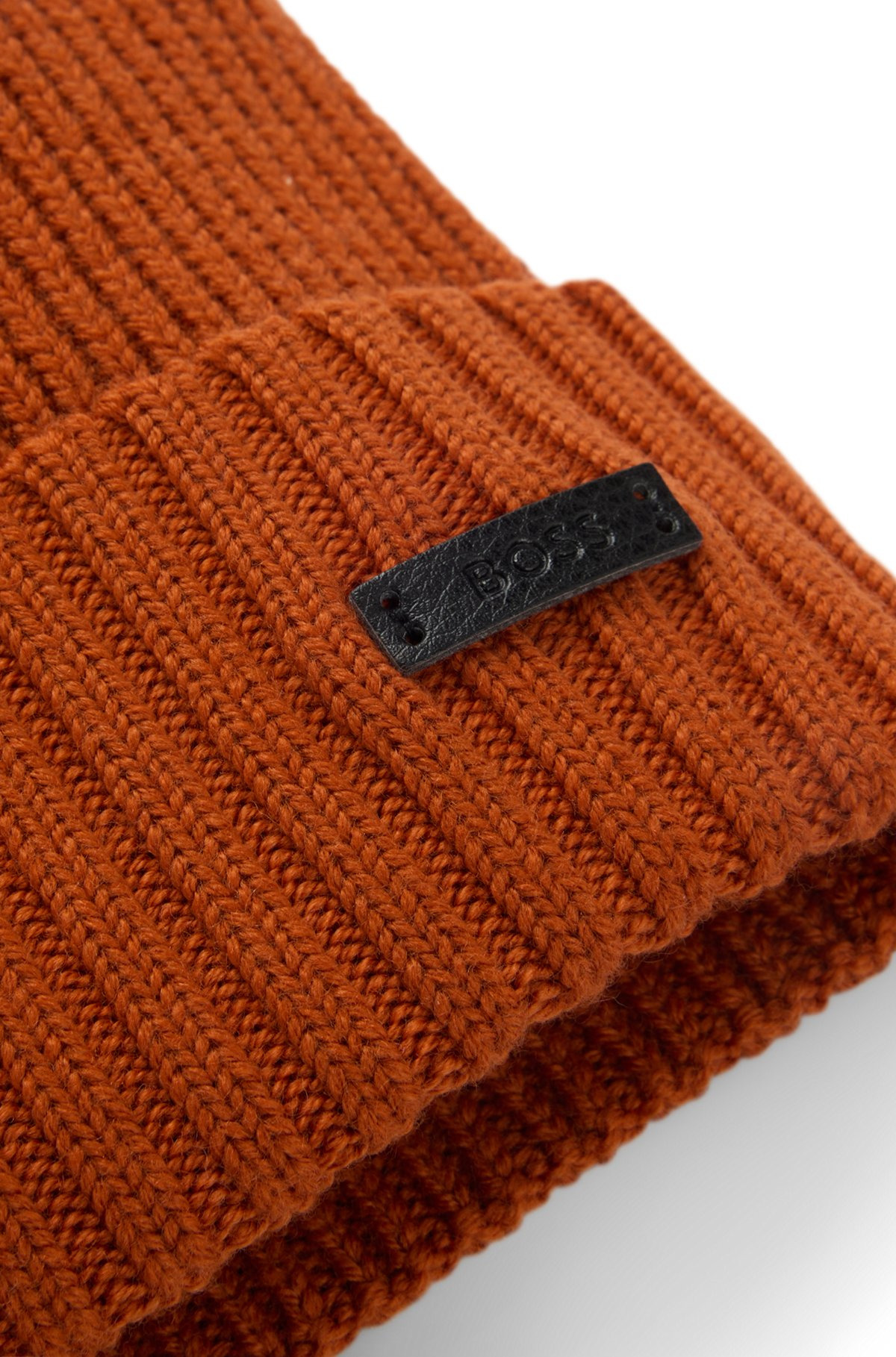BEANIE HAT IN VIRGIN WOOL WITH LOGO PLAQUE - 5