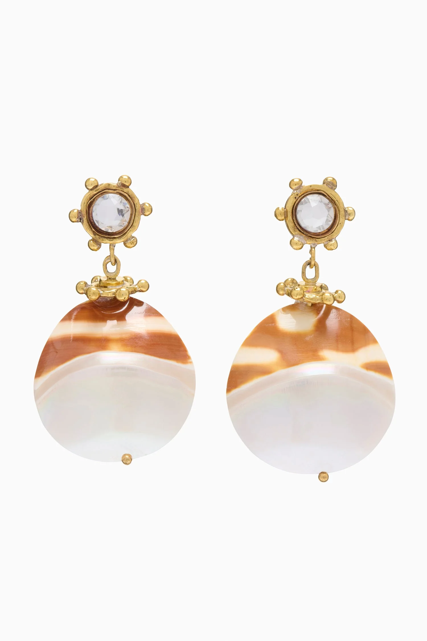 Embellished Shell Drop Earring - 1