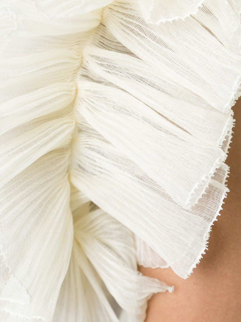 ruffled tulle evening dress - 5