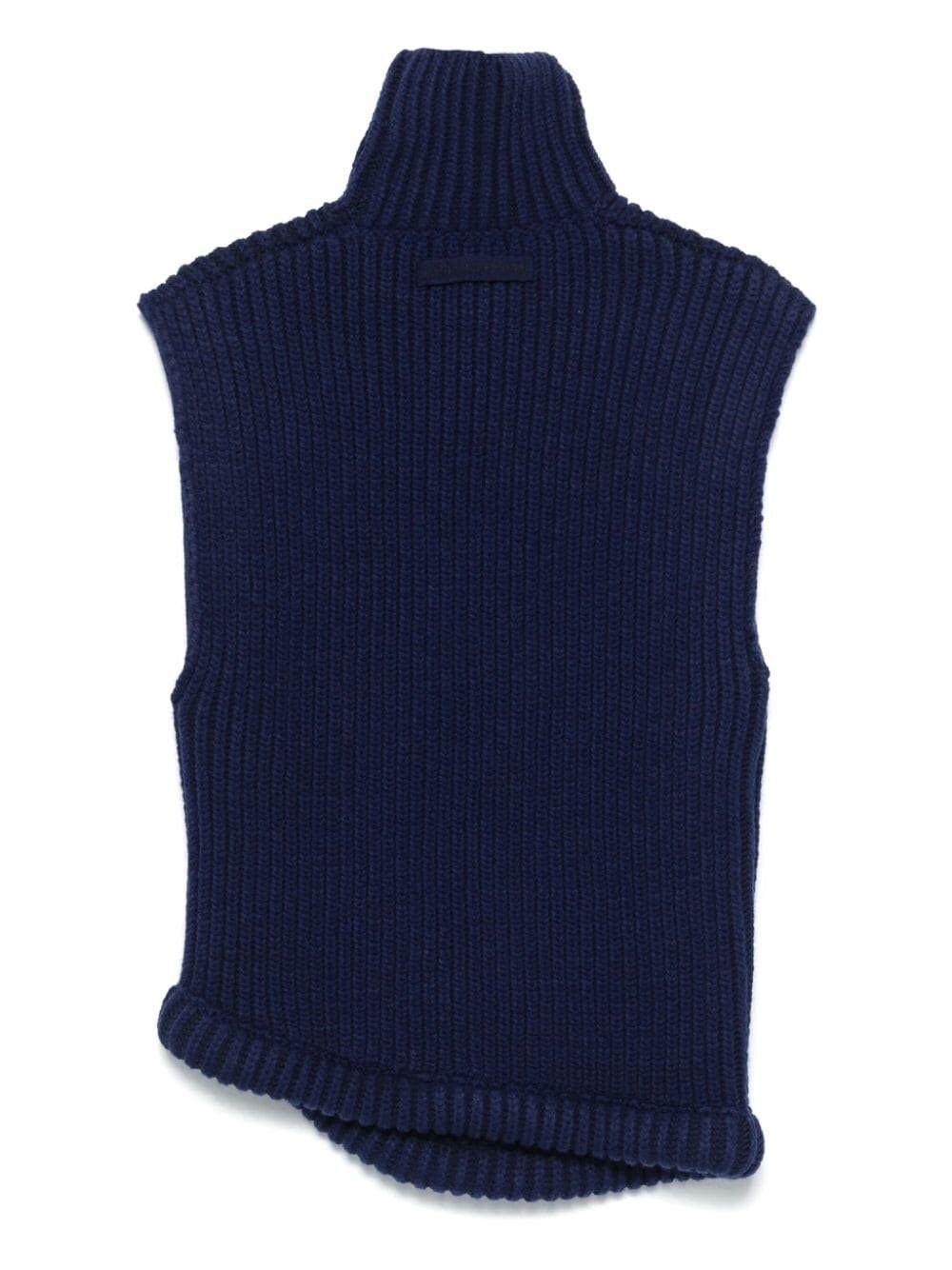 Sleeveless High Neck Knit Jumper - 2