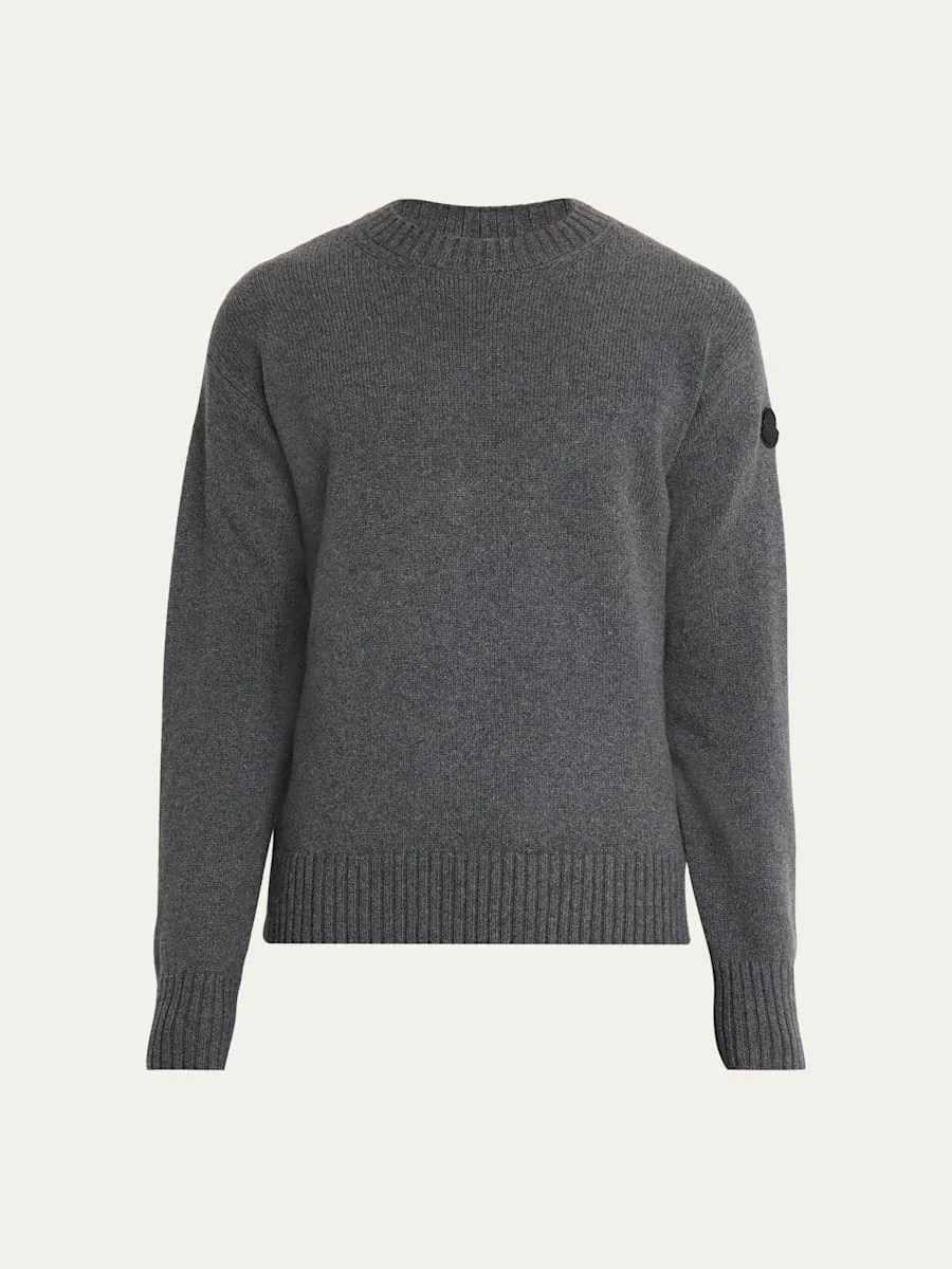 Men's Wool and Cashmere Crewneck Sweater - 1