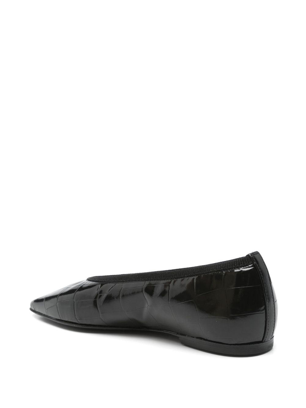 Minimalist croco-embossed ballerinas - 3