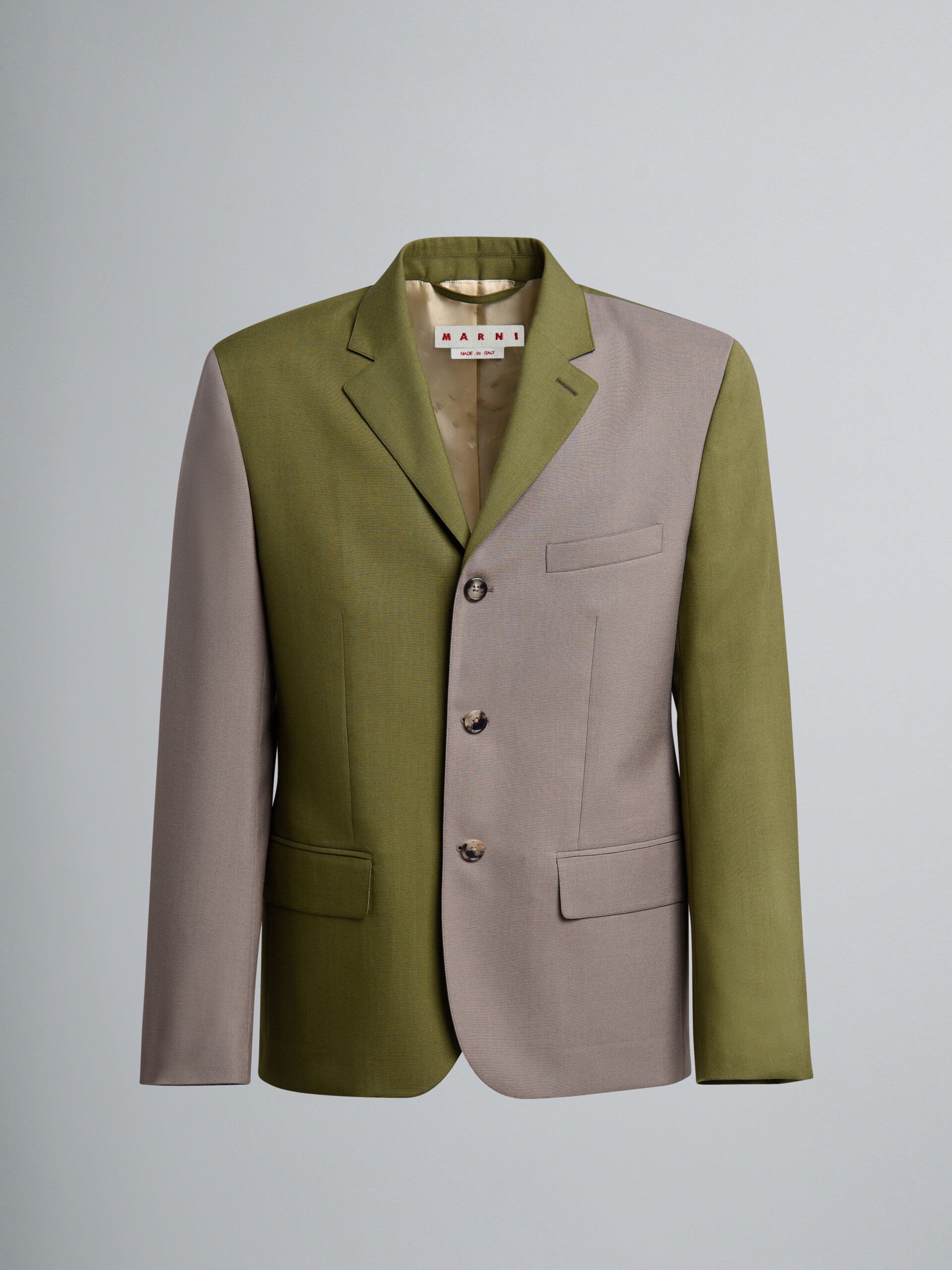 COLOURBLOCK TROPICAL WOOL JACKET - 1