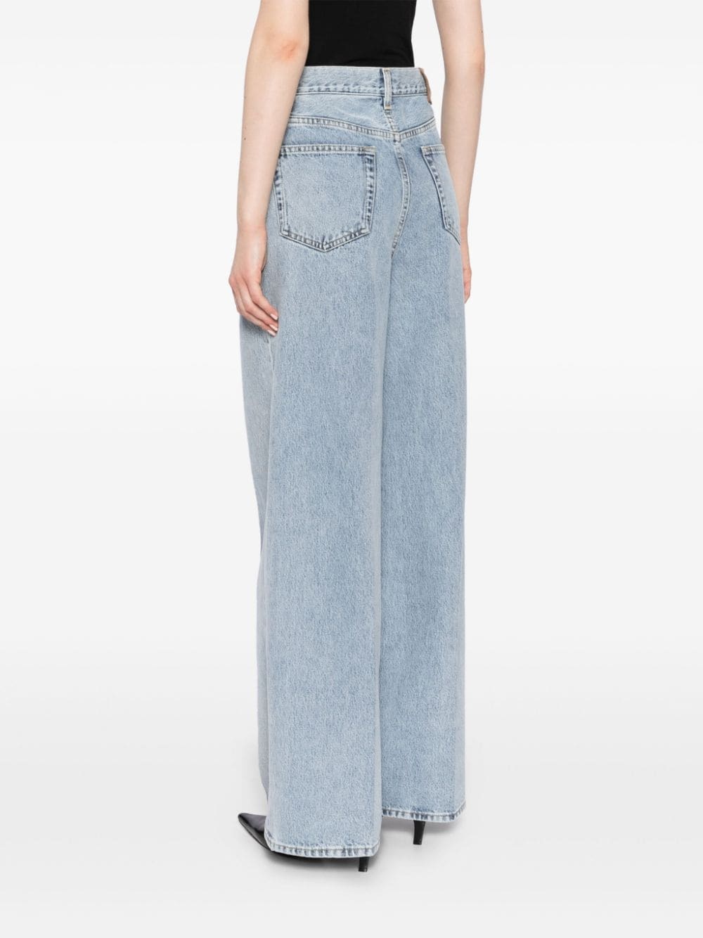 high-rise wide-leg jeans - 4