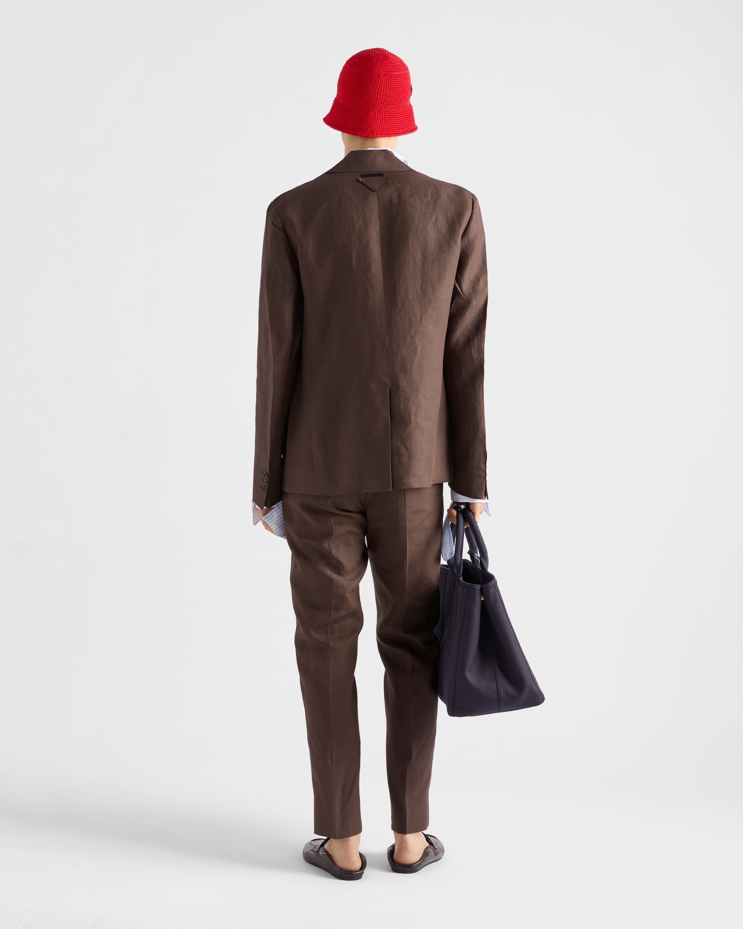 Single-breasted linen jacket - 5