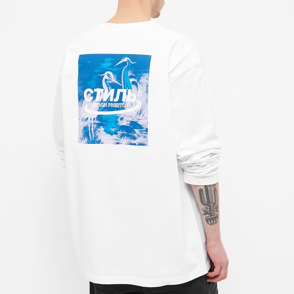 Heron Preston Long Sleeve Oversized Herons Halo Tee - 5