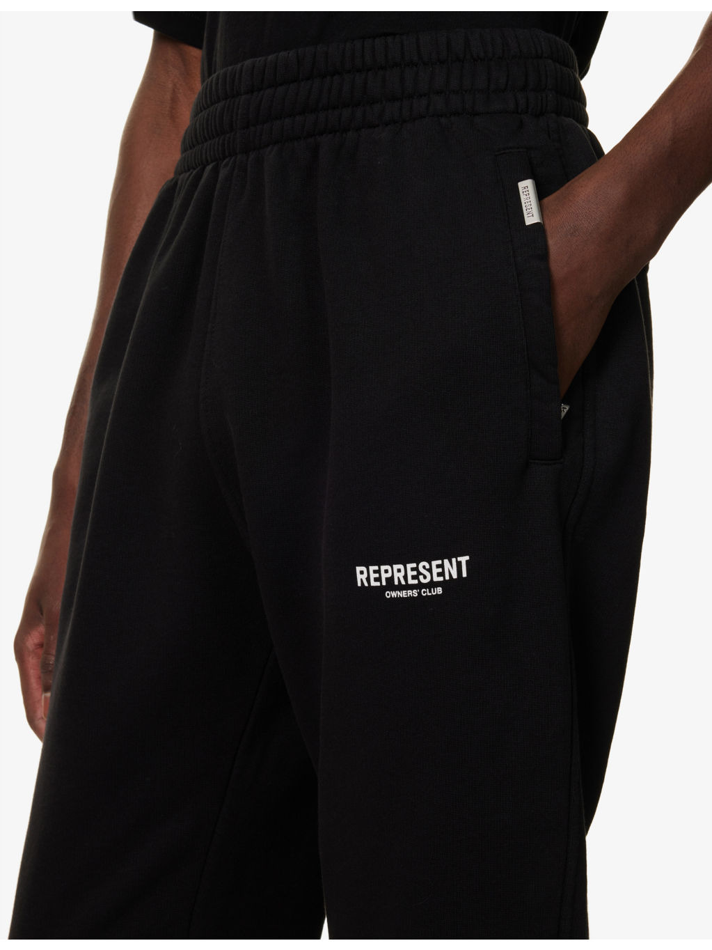 Owners' Club text-print relaxed-fit cotton-jersey jogging bottoms - 5
