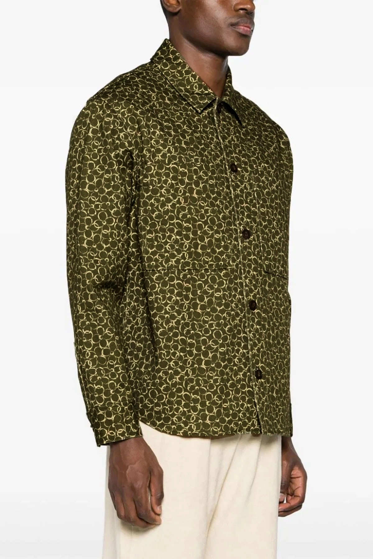 Floral print overshirt - 2