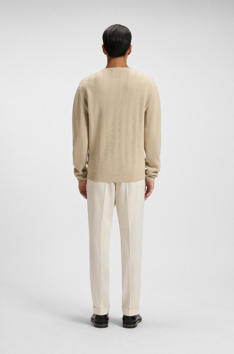 WOOL-CASHMERE SWEATER WITH MIXED STRUCTURES 5