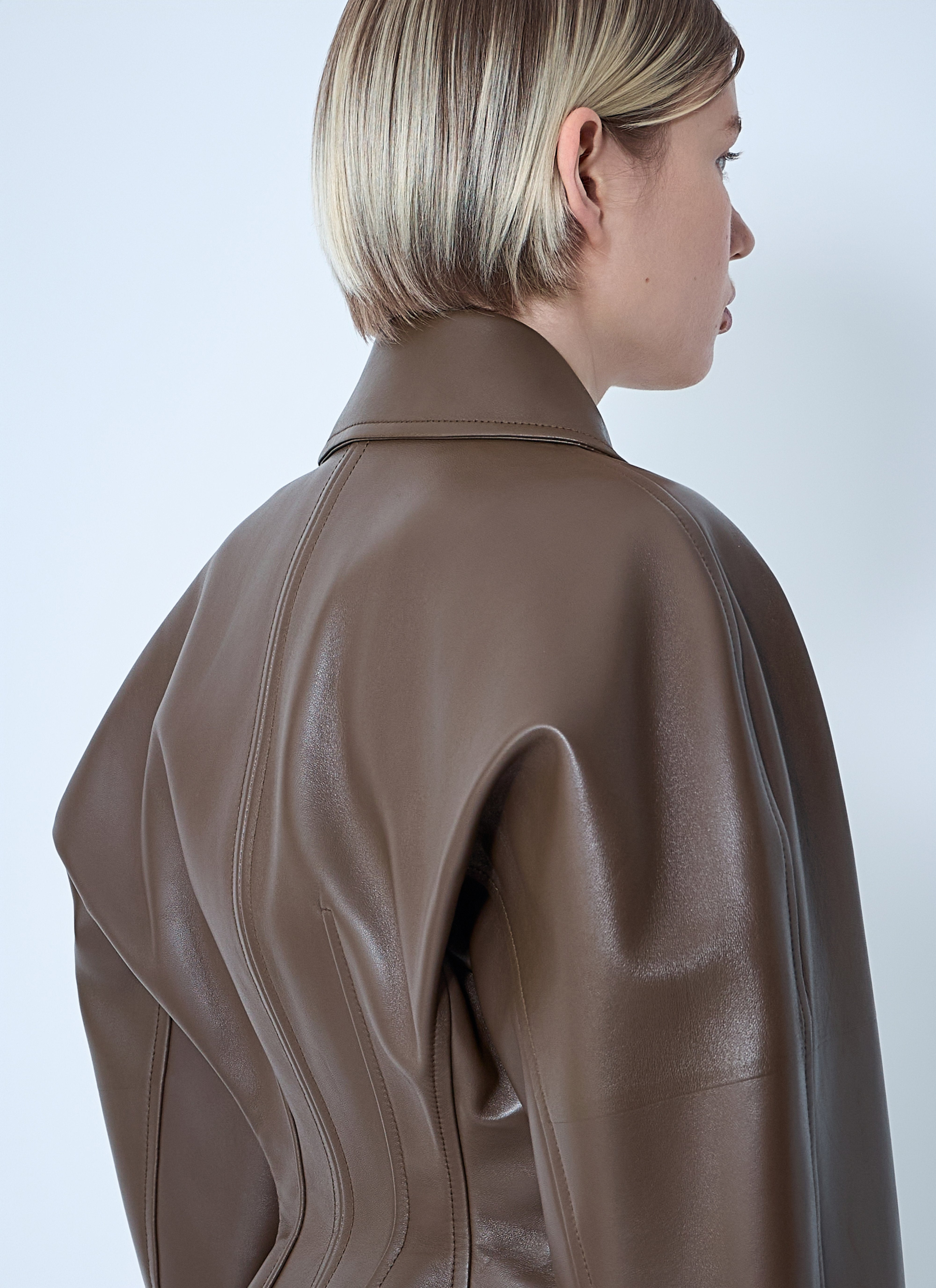 Bottega Veneta Women Leather Blouson Jacket - 6