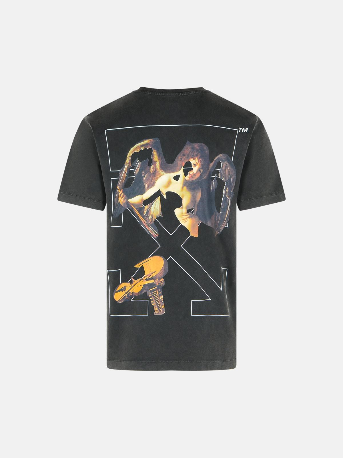 'CUPID ARROW' BLACK COTTON T-SHIRT - 3