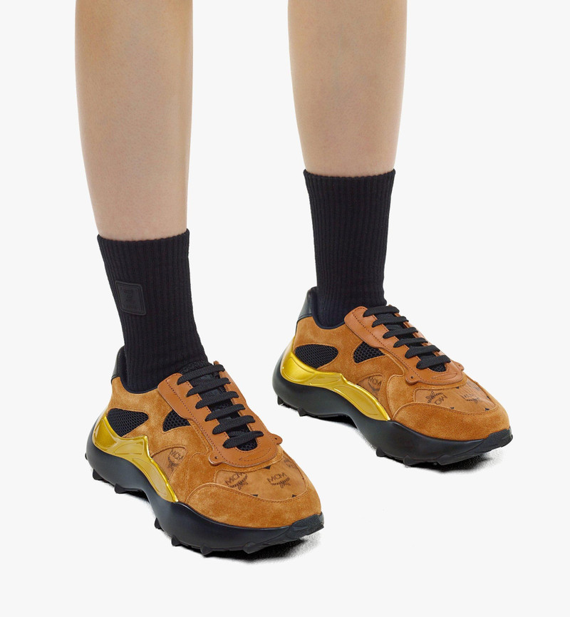 MCM Skystream Sneakers in Visetos Leather Mix outlook