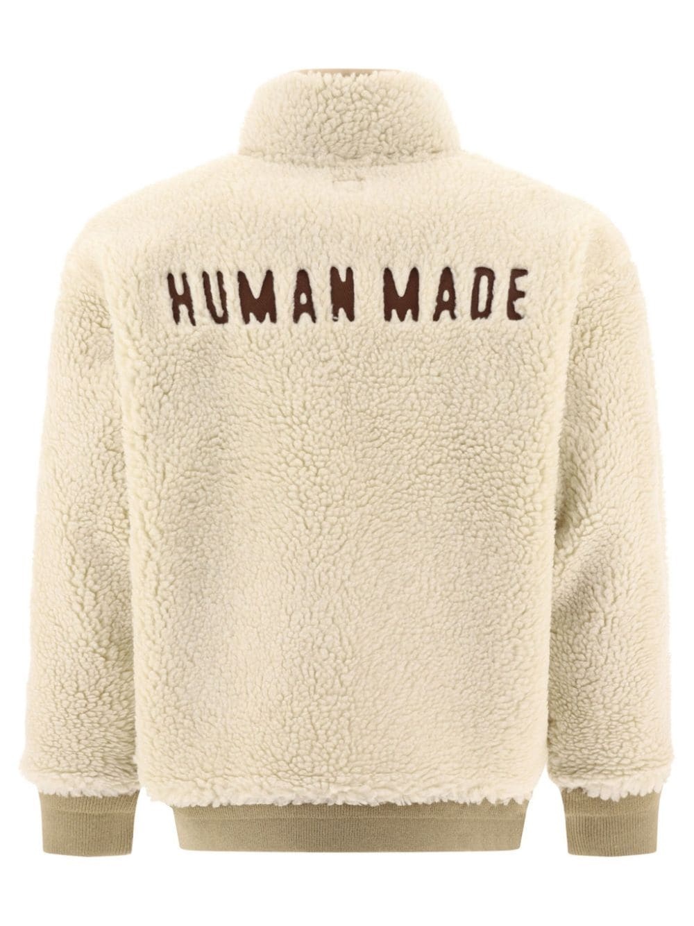 embroidered-logo high neck jacket - 2