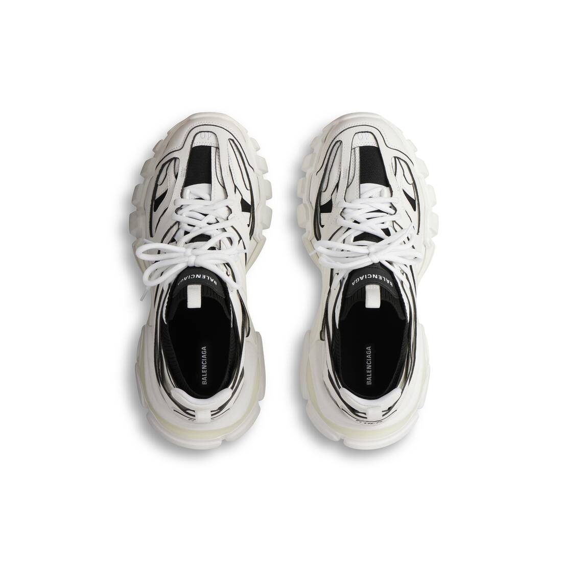 Men's Track Sock Sneaker  in White/black - 6
