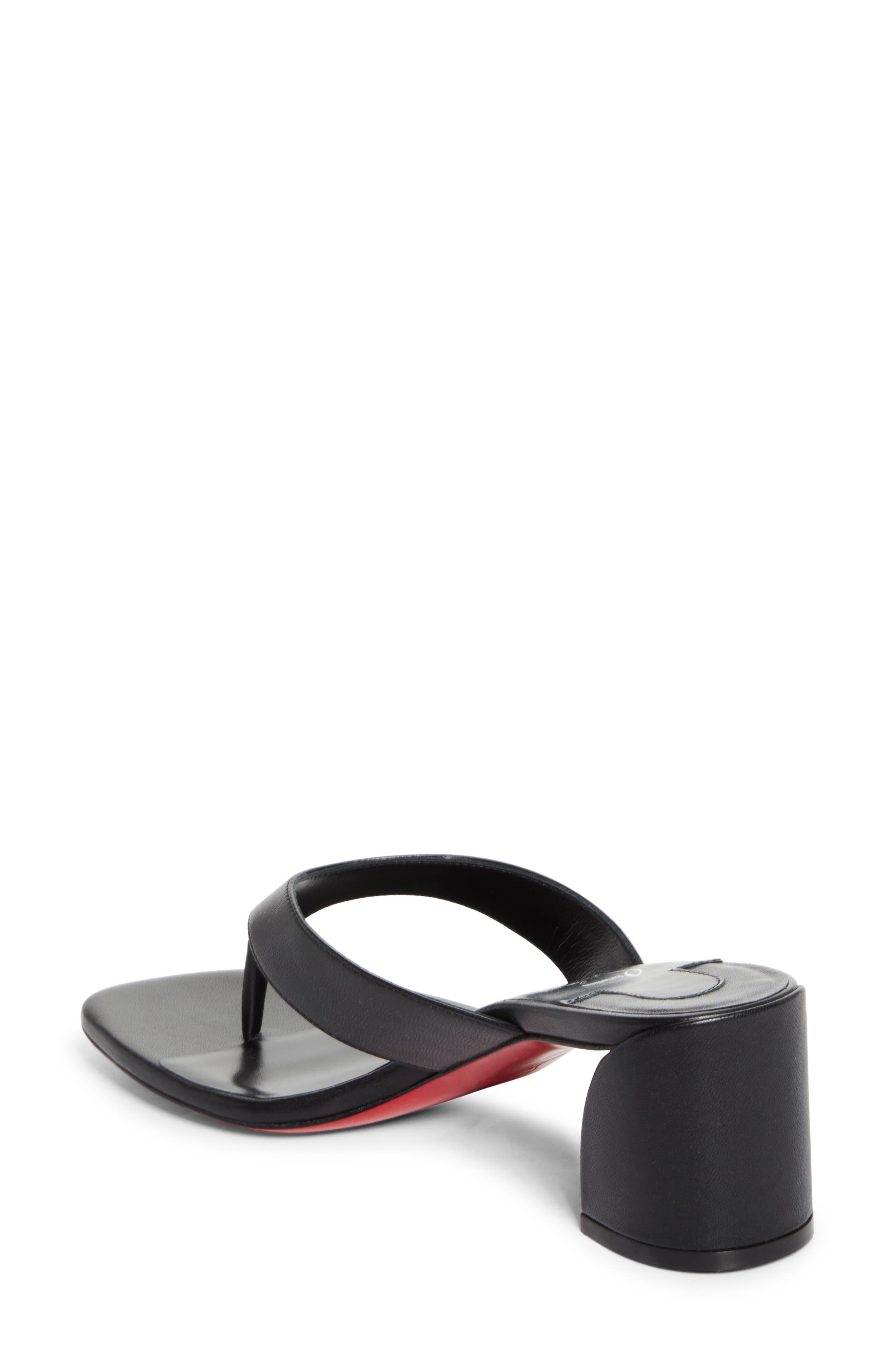 Christian Louboutin Janetonga Thong Sandal in Black/Lin Black at Nordstrom - 2