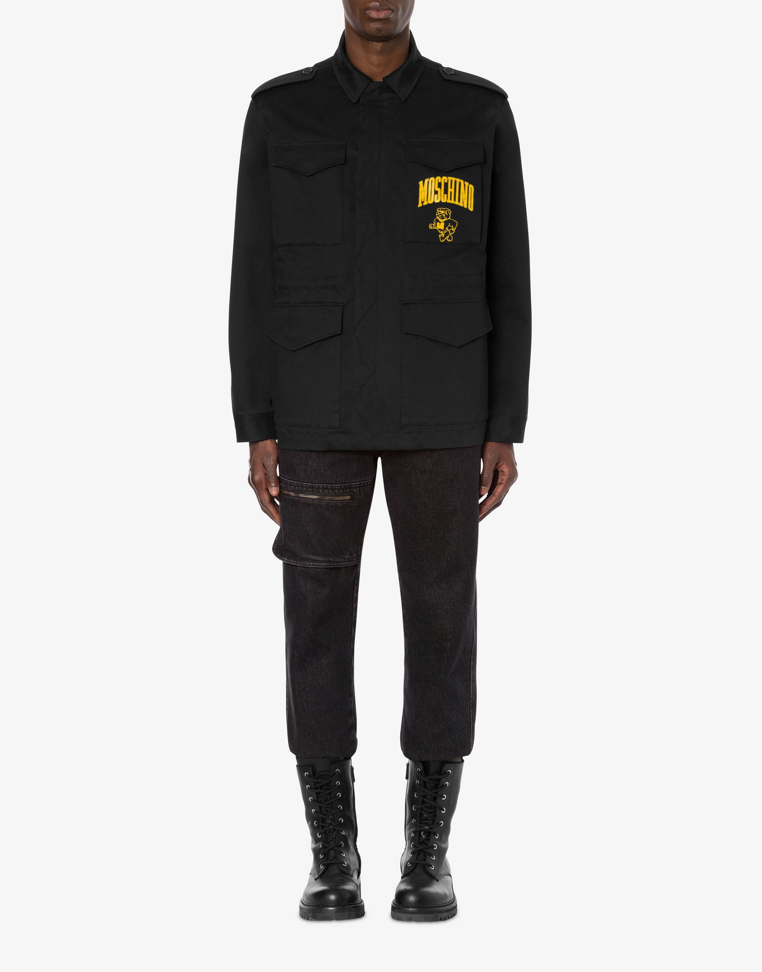 MOSCHINO VARSITY MATT SATIN JACKET - 2