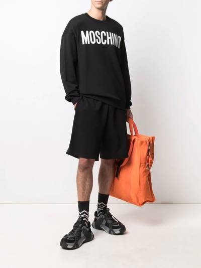 Moschino side-zip detail track shorts outlook