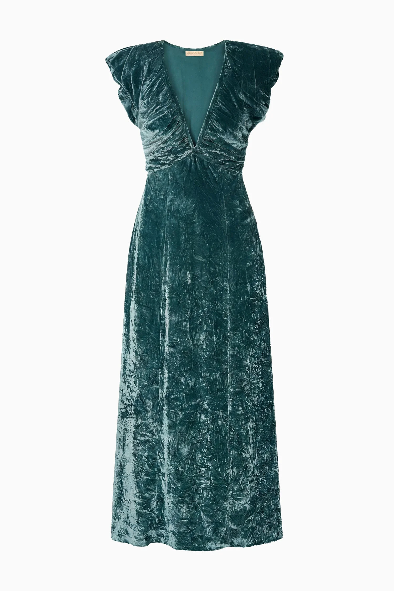 Astra V Neck Velvet Dress - 1