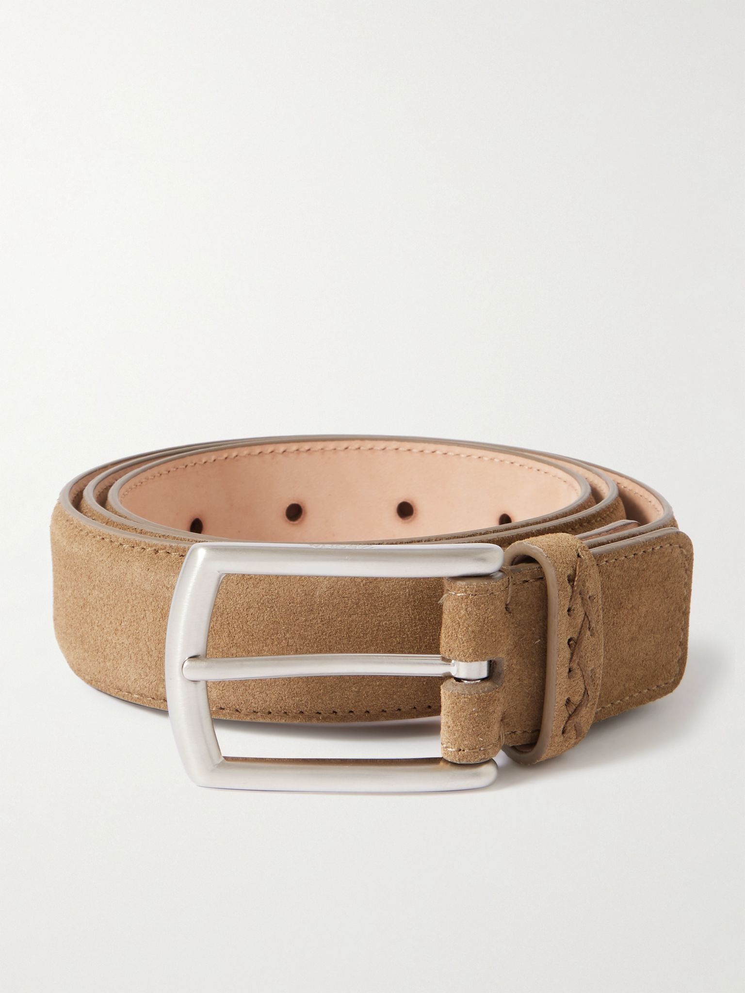 3cm Suede Belt Brown - 1