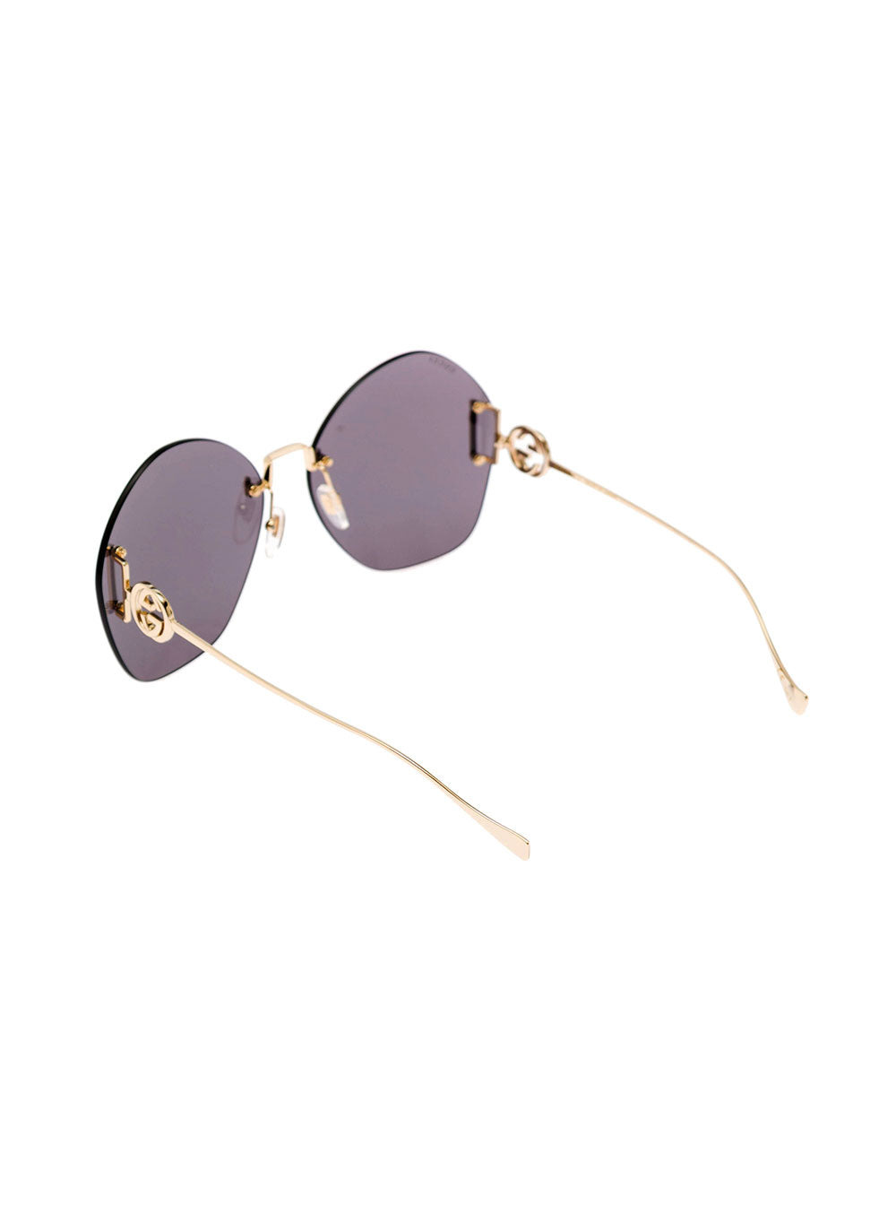 Gucci Women Geometric-Frame Sunglasses In Gold-Tone Metal With Gey Lens Gucci Woman - 2