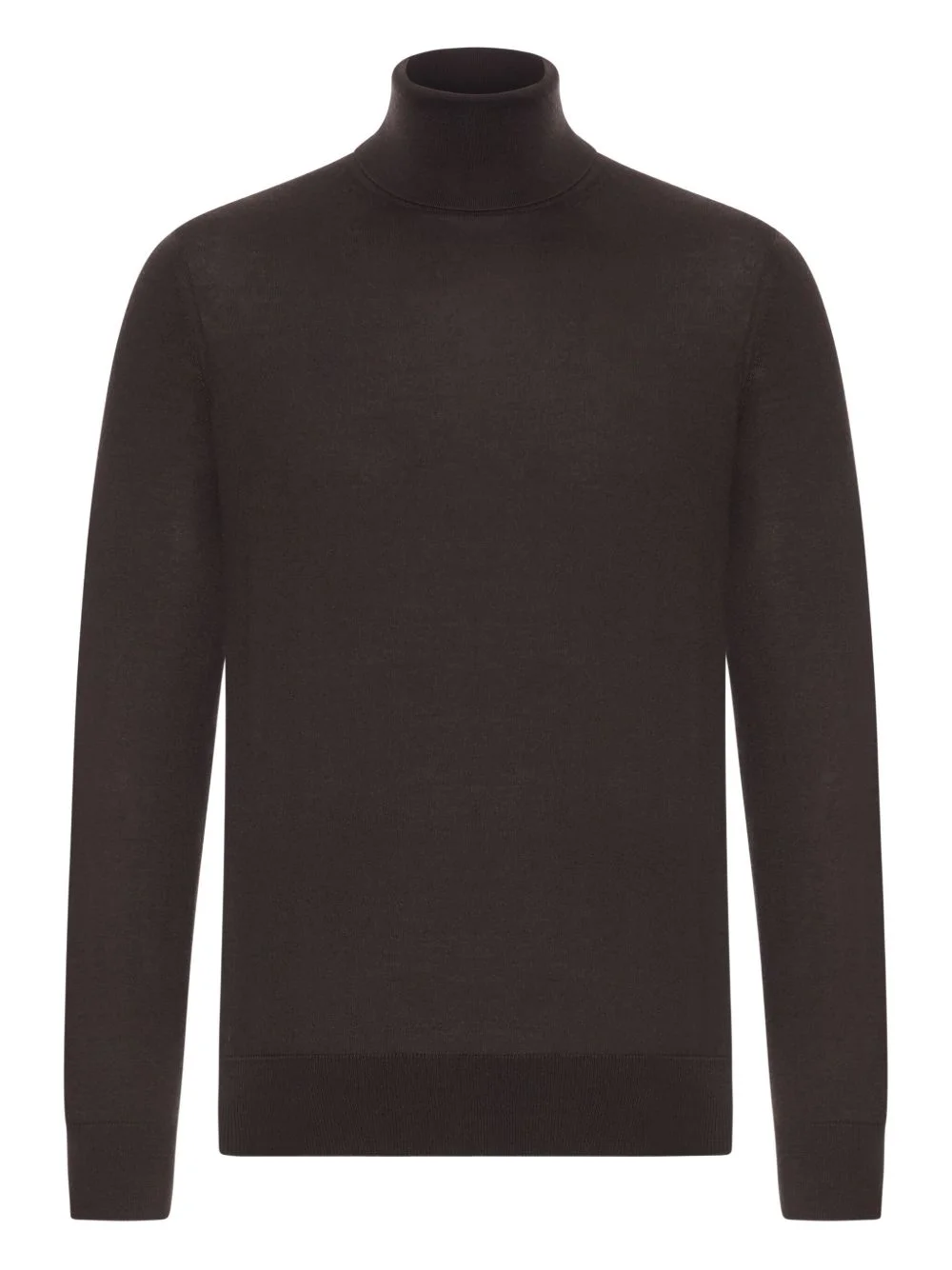 turtleneck ribbed-hem sweater - 1