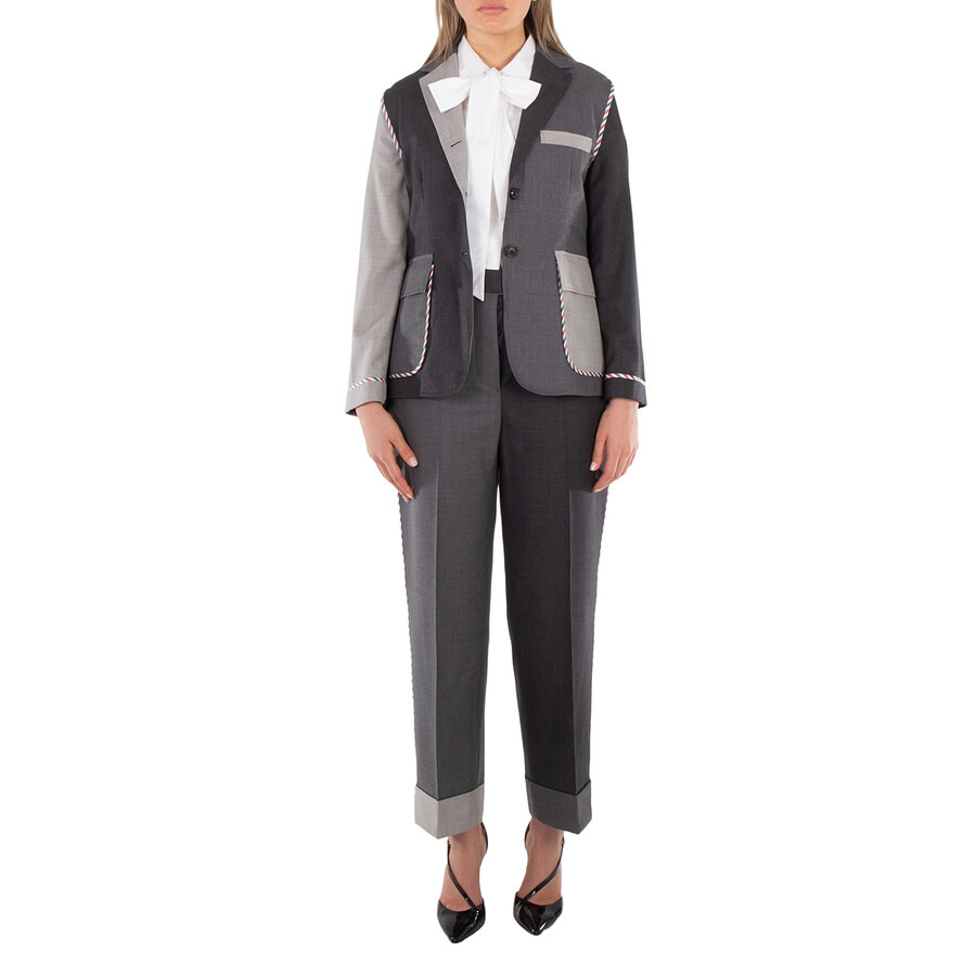 Thom Browne Two-Tone Straight Trousers - 6