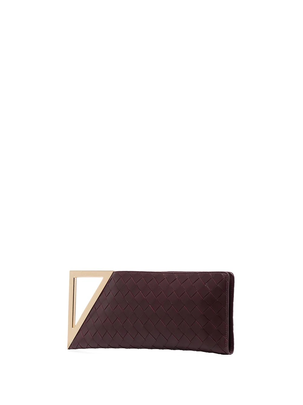 intreciato leather clutch - 4