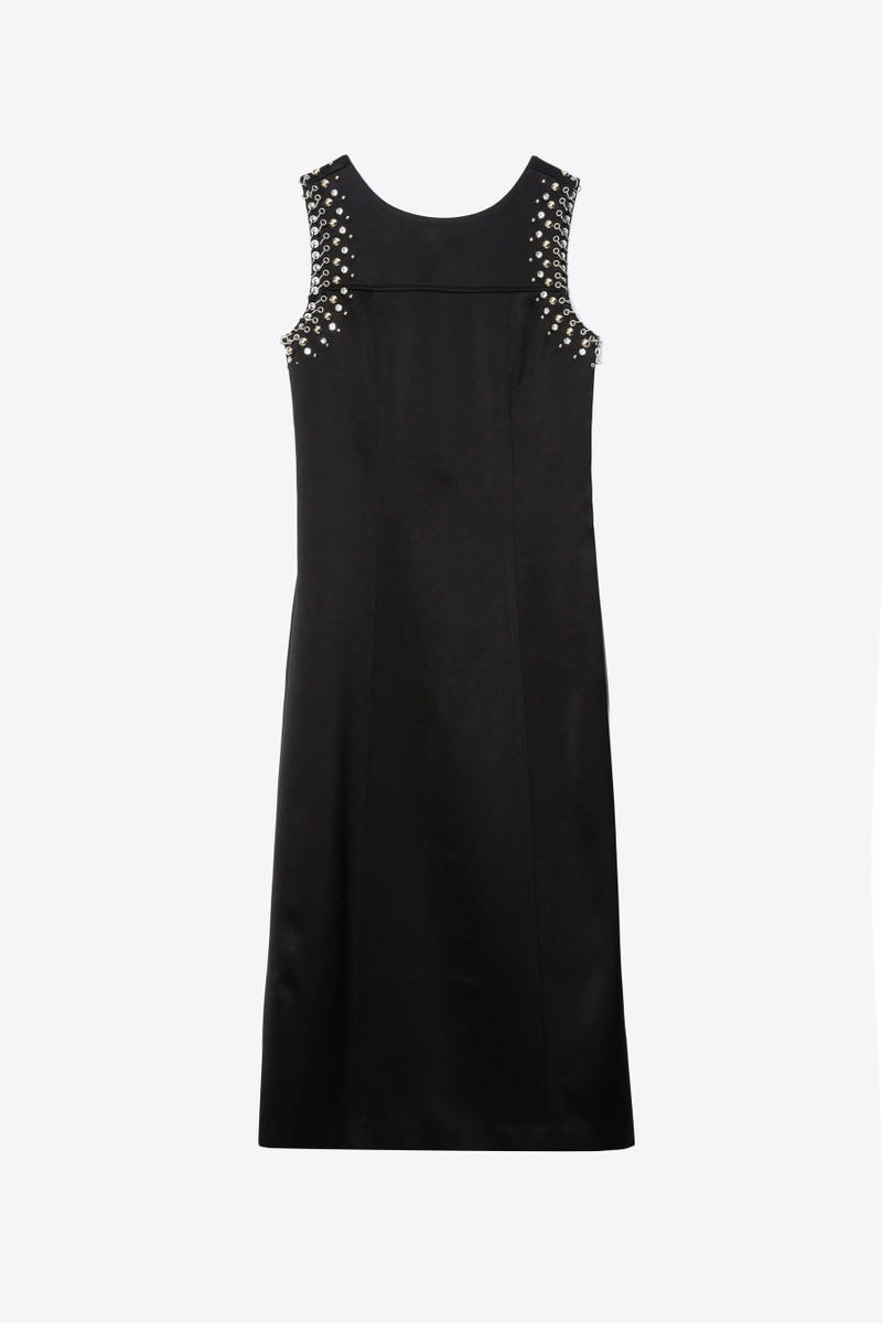 Studded Satin Sleeveless Midi Dress 7