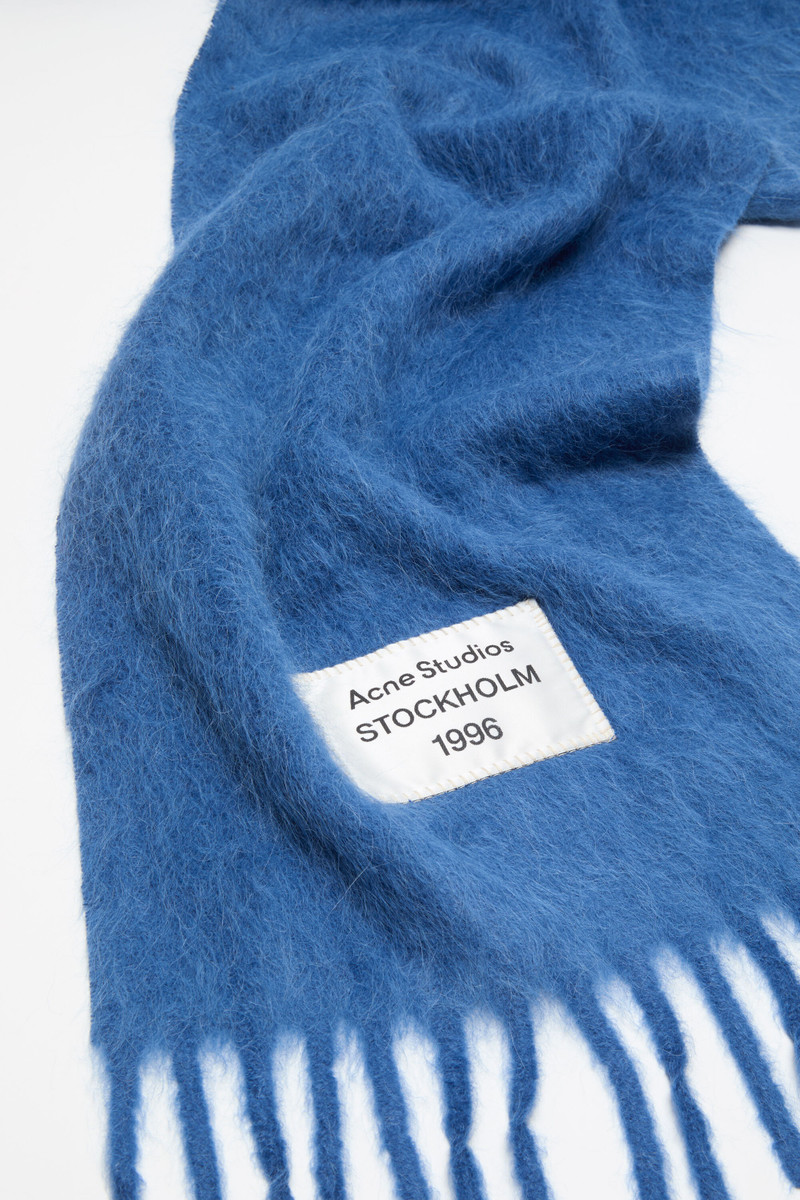 Acne Studios Alpaca wool scarf - Denim blue outlook
