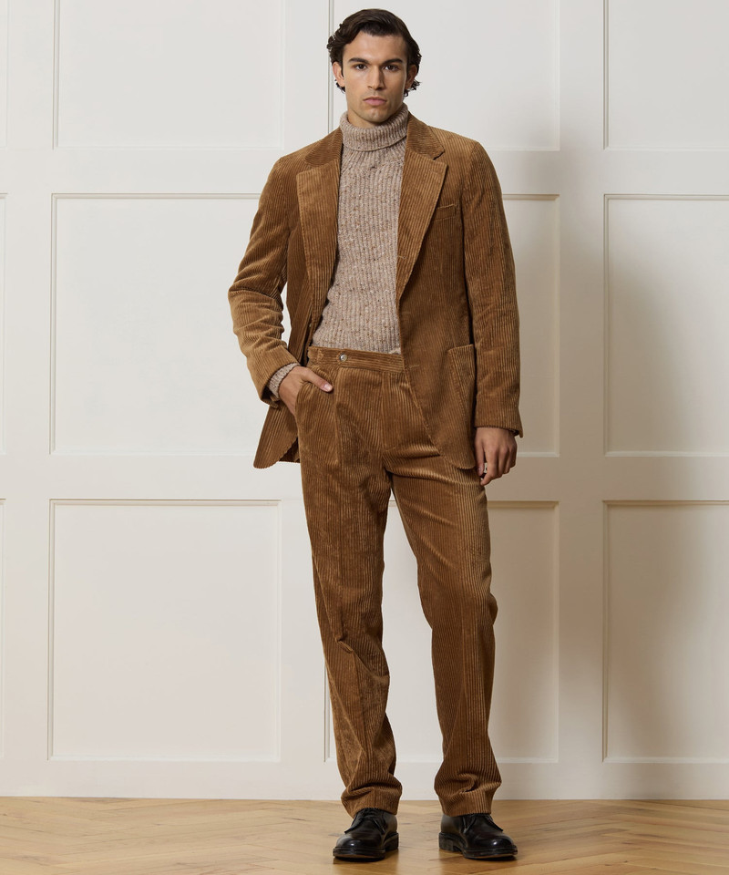 Italian Wide Wale Corduroy Side Tab Trouser 9
